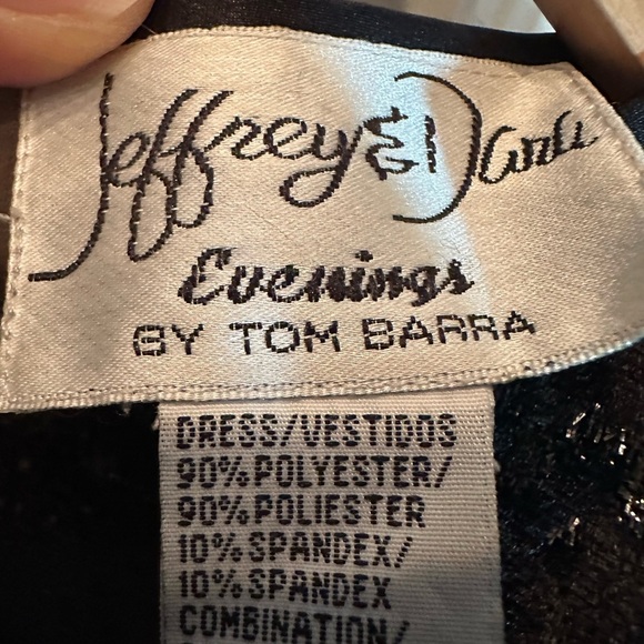 VTG Jeffrey & Dara Evenings Ladies Sz10 Dress Cocktail Black Overlay Lace Bodice - Picture 6 of 9